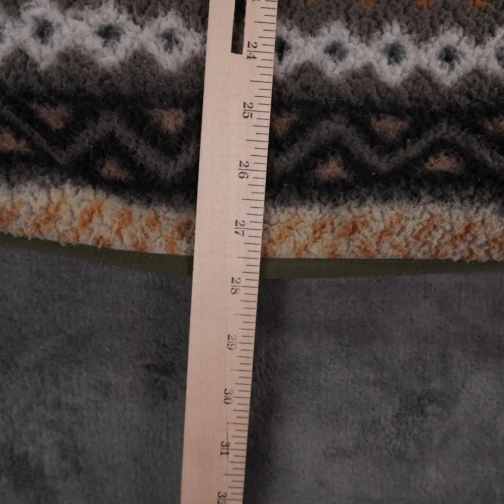 Old Navy Sherpa Pullover Mens‎ XL Brown 1/4 Zip Fair Isle Outdoor Cozy Winter
